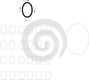 Number Tracing Worksheet four, 0-9