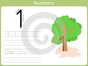 Number Tracing Worksheet: Writing 0-9