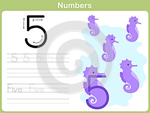 Number Tracing Worksheet: Writing 0-9