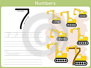 Number Tracing Worksheet: Writing 0-9