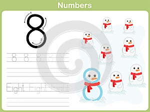 Number Tracing Worksheet: Writing 0-9