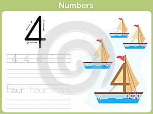 Number Tracing Worksheet: Writing 0-9