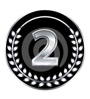 Number two medal