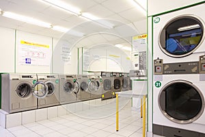 Number of washing machines in empty public laundry