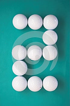 Number writen with Golf balls photo