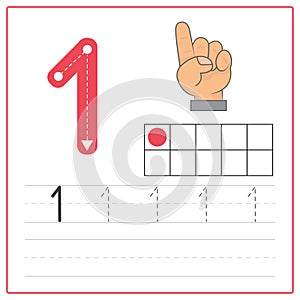 Number writing practice 1