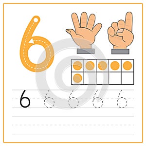 Number writing practice 6