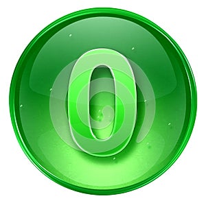 number zero icon green