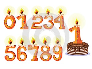 Numbered Birthday Candles