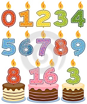 Numbered Birthday Candles photo