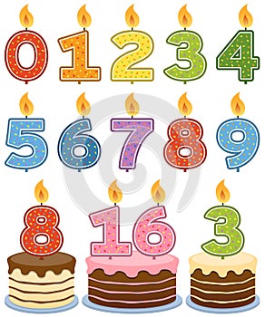 Numbered Birthday Candles