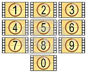Numbered filmstrips