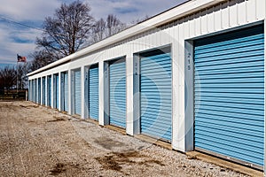 Numbered self storage and mini storage garage units III