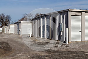 Numbered self storage and mini storage garage units III