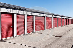 Numbered self storage and mini storage garage units VII