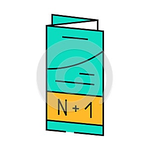 numbering booklet icon color illustration photo