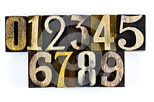 Numbers 123 wood learning letterpress