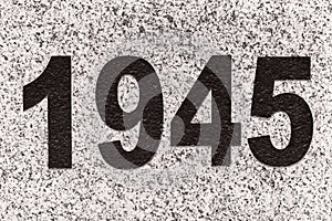 Numbers 1945 on a marble slab