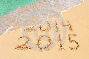 Numbers 2015 on beach