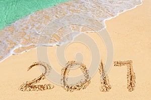 Numbers 2017 on beach