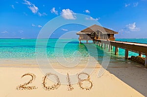 Numbers 2018 on beach