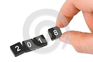 Numbers 2018 and hand