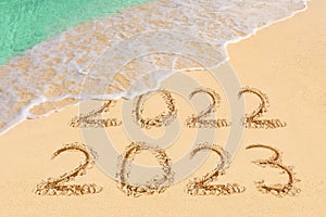 Numbers 2023 on beach