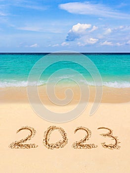 Numbers 2023 on beach