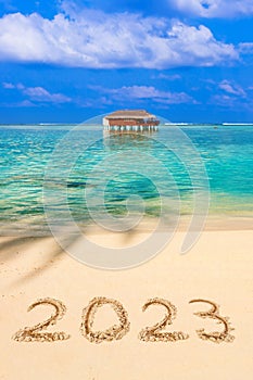 Numbers 2023 on beach