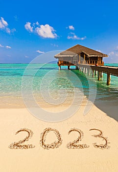 Numbers 2023 on beach