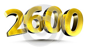 Numbers 2600 3d.