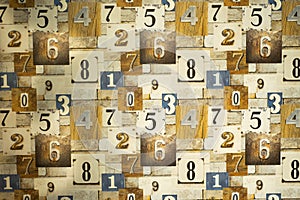 Numbers. Abtract. Background photo