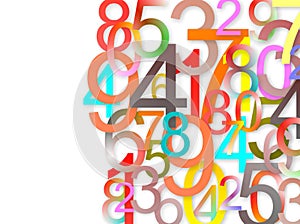 Numbers background photo