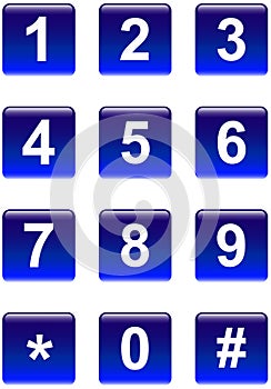 Numbers buttons