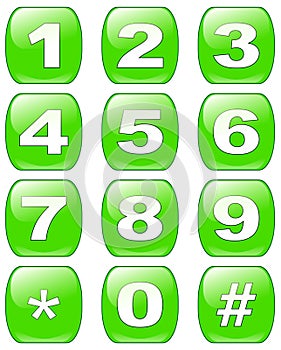 Numbers buttons