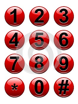 Numbers Buttons