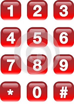 Numbers buttons