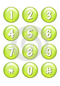 Numbers buttons