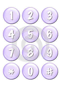 Numbers buttons