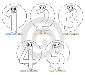 Numbers for coloring books, part 1