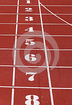 numbers of finishline at running track