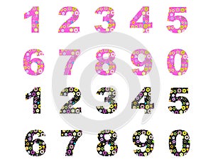 Numbers with flowers photo