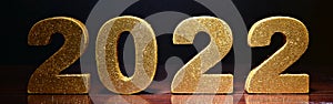 Numbers forming the new year 2022 photo