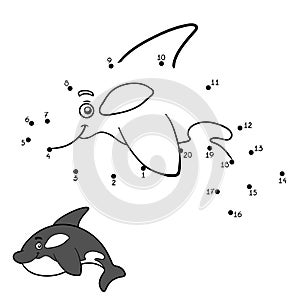 Numbers game for children (killer whale)