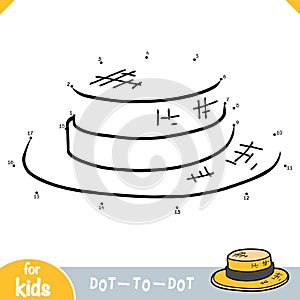 Numbers game, dot to dot game for children, Boater hat photo