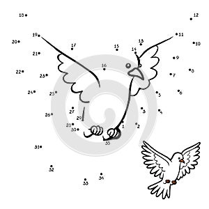 Numbers game, education game for children, Dove