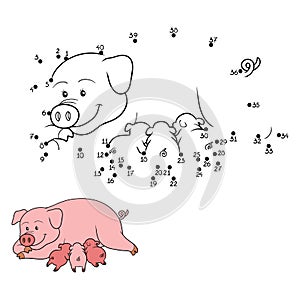 Numbers game (pig mommy with piget) photo