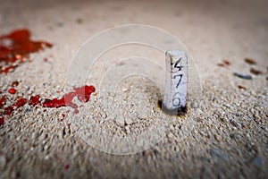 The numbers on the incense sticks dotted on the incense burner It is a gamble that Thai people have played for a long time