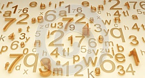 Numbers and letters photo