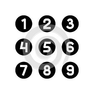 numbers math science education glyph icon vector illustration